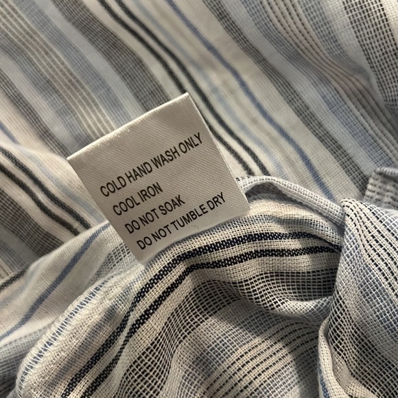 LF Seek the Label V Neck 3/4 Bell Sleeve Striped Crop Top Blouse NWT - Picture 11 of 13